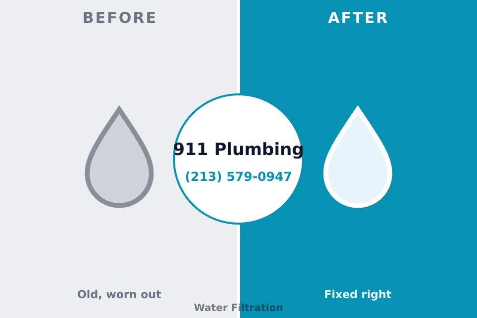 Before and after: plumbing repair Sussex, WI
